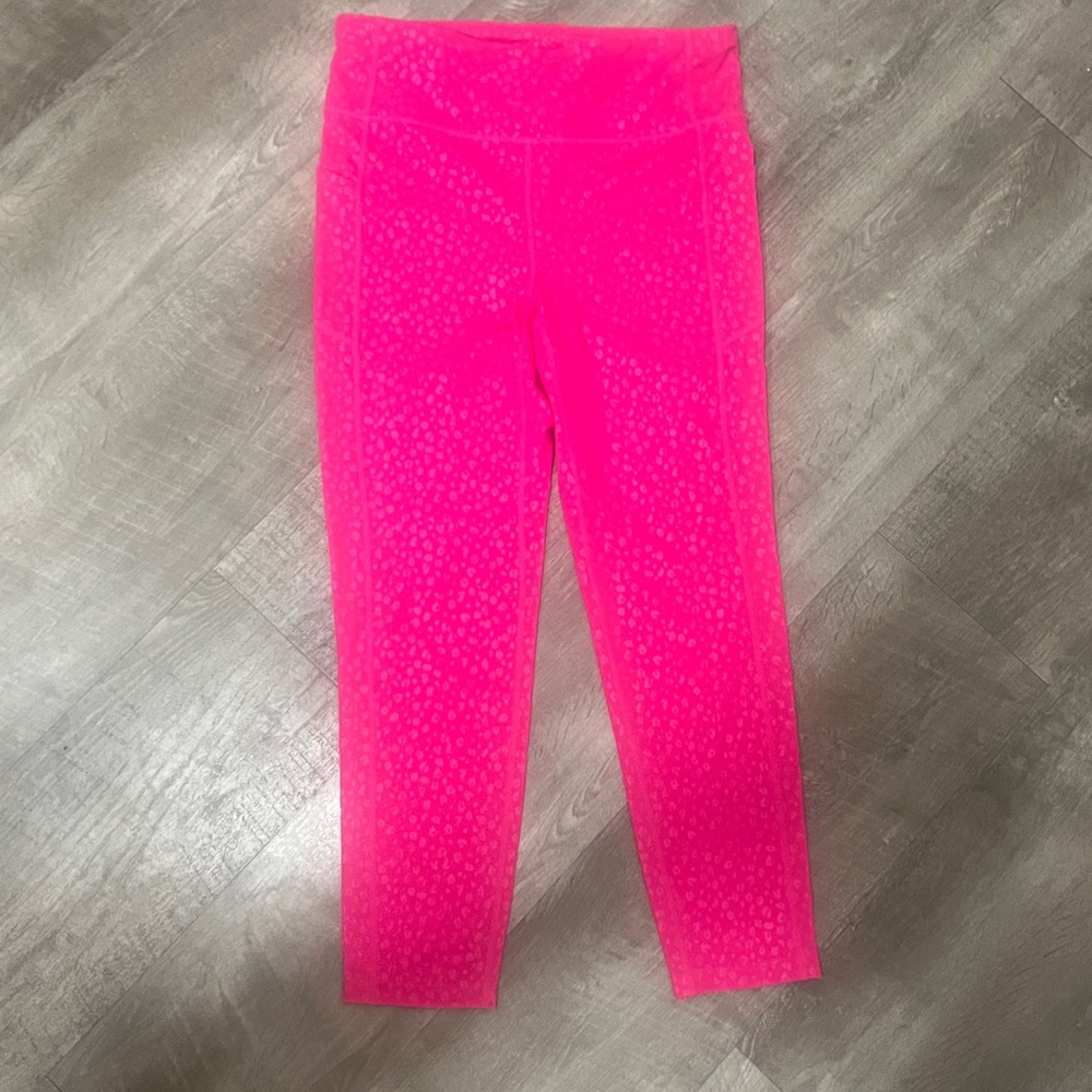 Bebe Sport Hot Pink Patterned Leggings